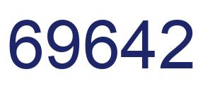 Number 69642 blue image
