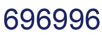 Number 696996 blue image