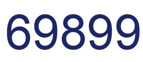 Number 69899 blue image