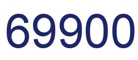 Number 69900 blue image