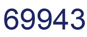 Número 69943 imagen azul