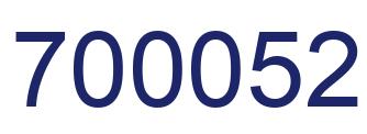 Number 700052 blue image