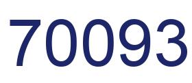 Number 70093 blue image