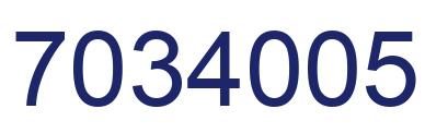 Number 7034005 blue image