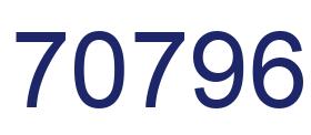 Number 70796 blue image