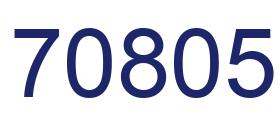 Number 70805 blue image