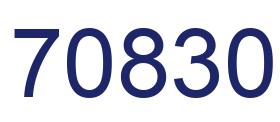 Número 70830 imagen azul