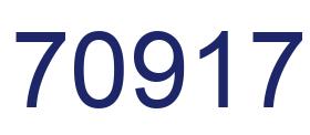 Number 70917 blue image