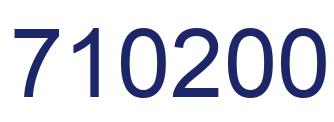 Number 710200 blue image