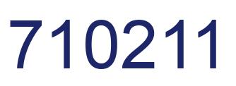 Number 710211 blue image