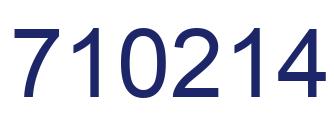 Number 710214 blue image