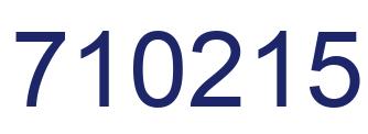 Number 710215 blue image