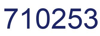 Number 710253 blue image