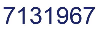 Number 7131967 blue image