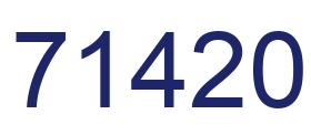 Number 71420 blue image