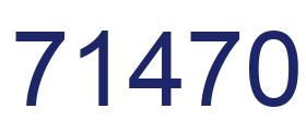 Number 71470 blue image