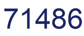 Number 71486 blue image