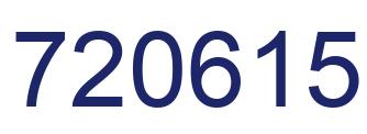 Number 720615 blue image