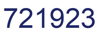 Number 721923 blue image