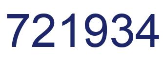 Number 721934 blue image
