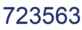 Number 723563 blue image