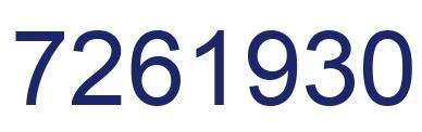 Number 7261930 blue image