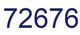 Number 72676 blue image