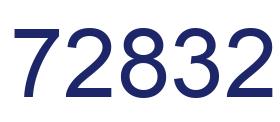 Number 72832 blue image