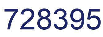 Number 728395 blue image
