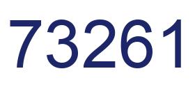 Number 73261 blue image