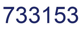 Number 733153 blue image