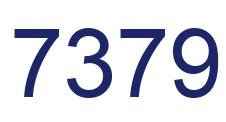 Number 7379 blue image