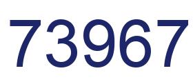 Number 73967 blue image