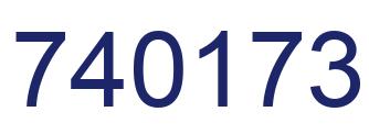 Number 740173 blue image