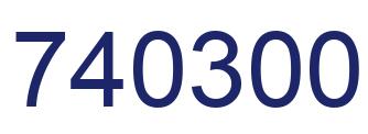 Number 740300 blue image