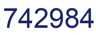 Number 742984 blue image
