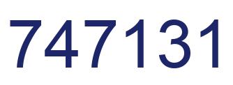 Number 747131 blue image