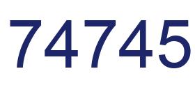 Number 74745 blue image