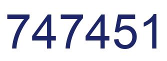 Number 747451 blue image