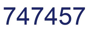 Number 747457 blue image
