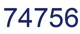 Number 74756 blue image