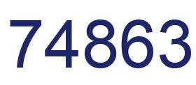Number 74863 blue image