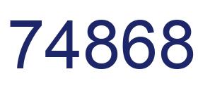 Number 74868 blue image