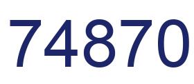 Number 74870 blue image