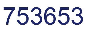 Number 753653 blue image