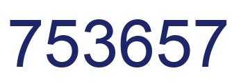 Number 753657 blue image