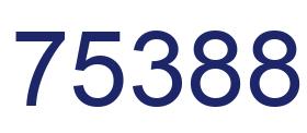 Number 75388 blue image