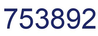 Number 753892 blue image