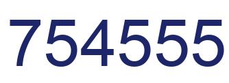 Number 754555 blue image