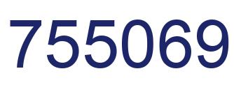 Number 755069 blue image